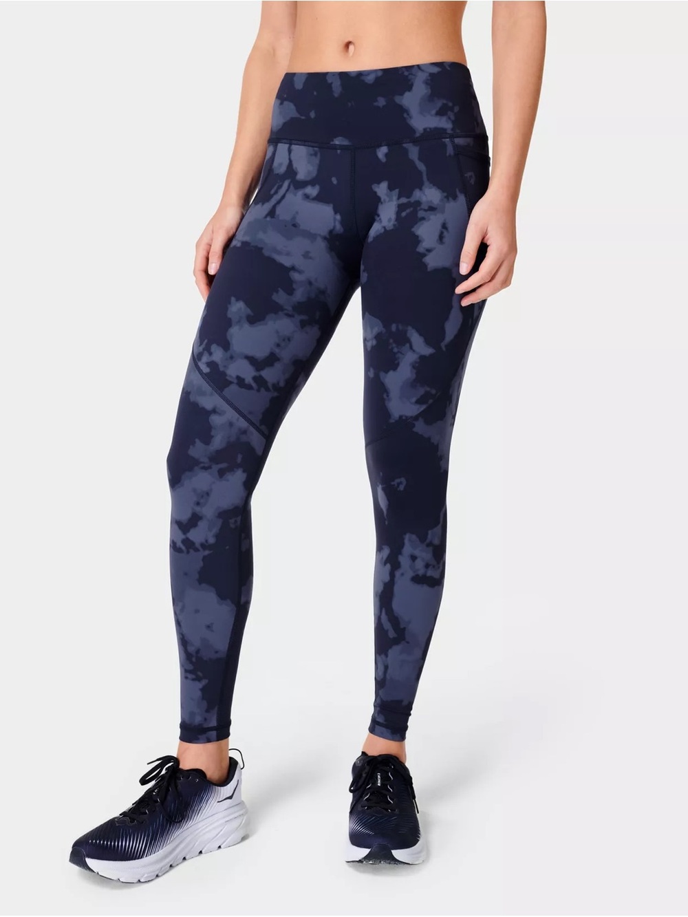 Sweaty Betty Power Workout Leggings Navy Tie-Dye Medium / Size 8